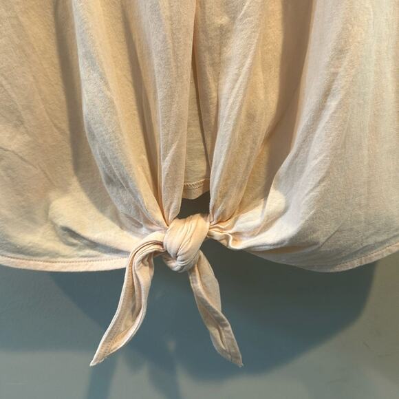 J. Crew XL Pink Open Back Knotted Short Sleeve Tee - Picture 6 of 7